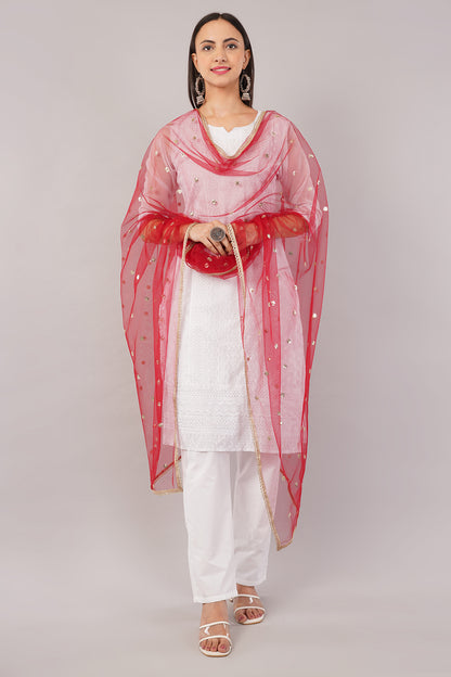 Net Sequins Butti Dupatta (NBD7) - Negchaar