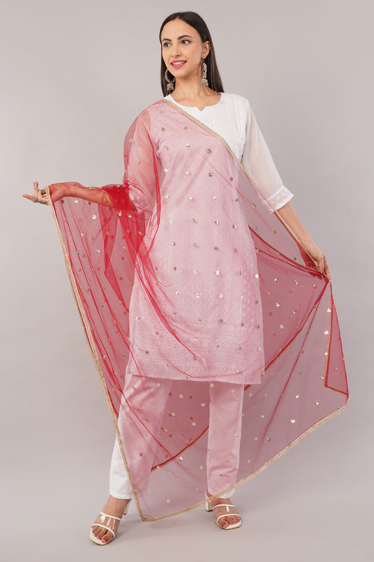 Net Sequins Butti Dupatta (NBD7) - Negchaar