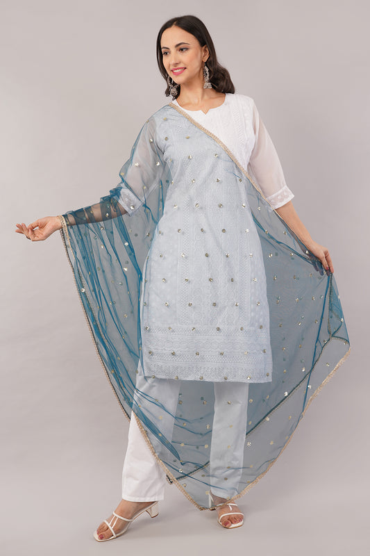 Net Sequins Butti Dupatta (NBD8) - Negchaar