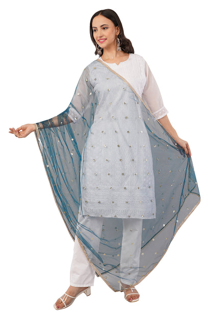 Net Sequins Butti Dupatta (NBD8) - Negchaar