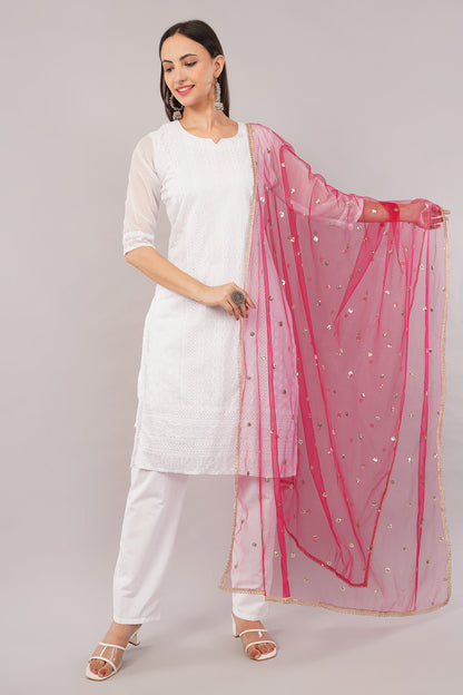 Net Sequins Butti Dupatta (NBD10) - Negchaar