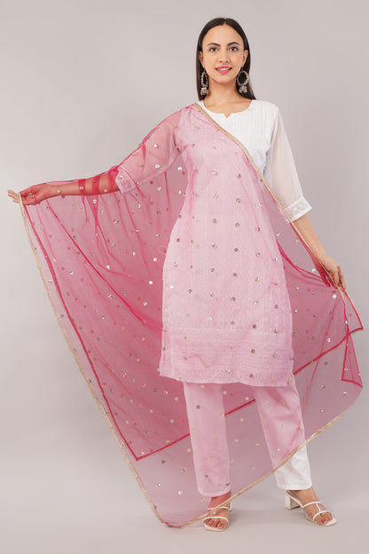 Net Sequins Butti Dupatta (NBD10) - Negchaar