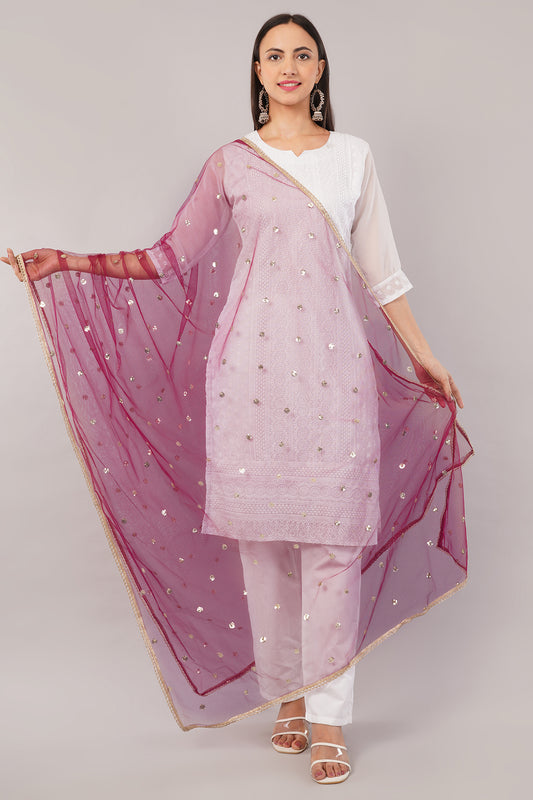 Net Sequins Butti Dupatta (NBD9) - Negchaar