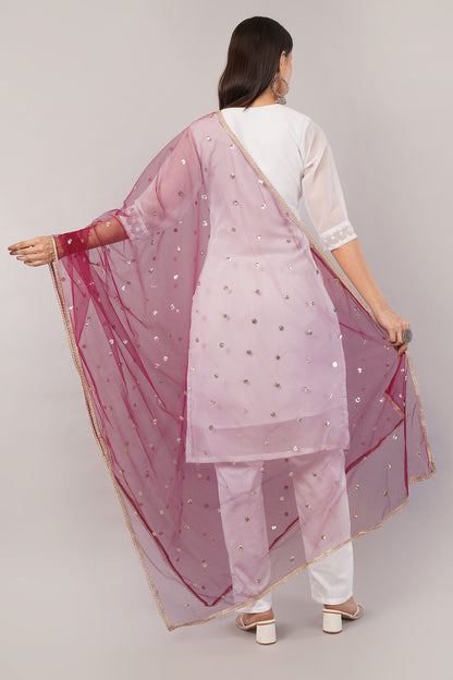 Net Sequins Butti Dupatta (NBD9) - Negchaar